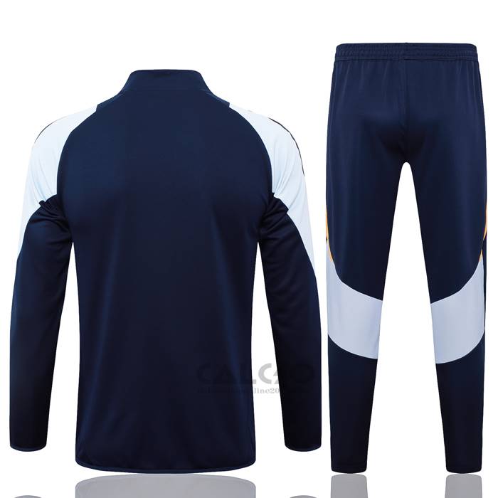 Tuta da Track di Giacca Real Madrid Bambino 2024-2025 Blu Scuro
